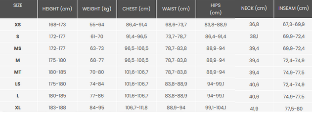 Quiksilver Mens Rash Vest Mens Size Chart